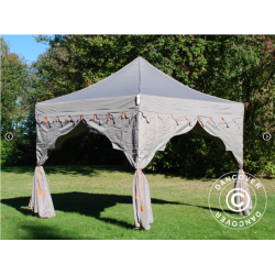 Flextents PRO 3x3m "Raj" inkl. 4st dekorativa hrngardiner