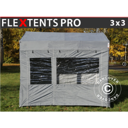 Flextents PRO 3x3m "Trapezo" inkl 4st sidovggar
