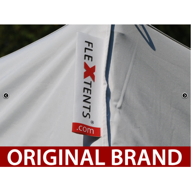 Flextents PRO 3x3m "Wave" inkl. 4st dekorativa hrngardiner, Vit