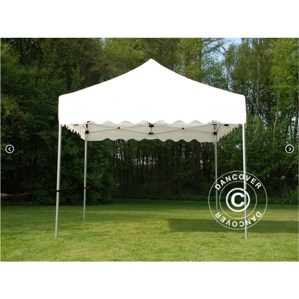 Flextents PRO 3x3m "Wave" inkl. 4st dekorativa hrngardiner, Vit