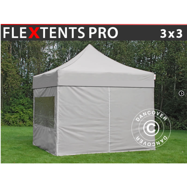Flextents PRO 3x3m inkl 4st sidovggar