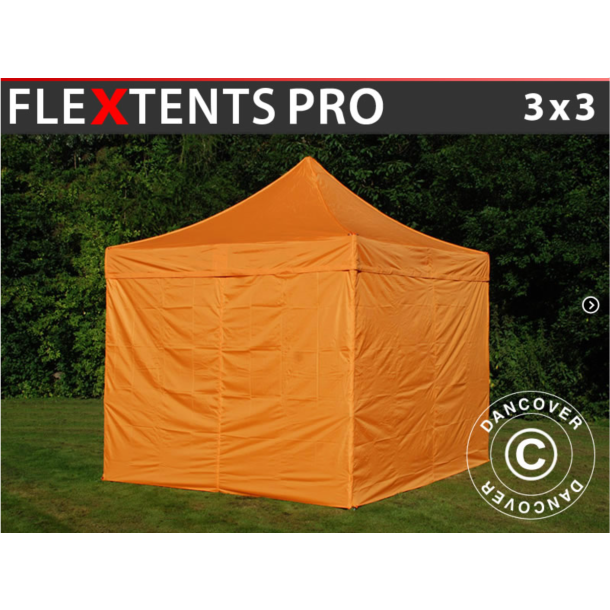 Flextents PRO 3x3m inkl 4st sidovggar