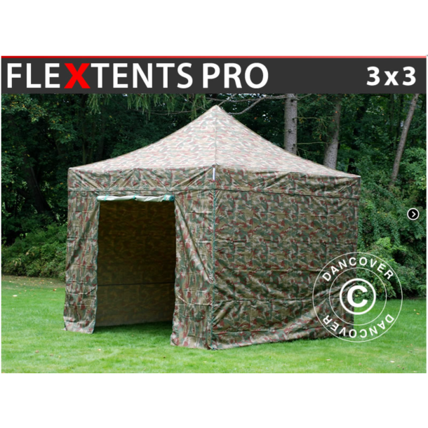 Flextents PRO 3x3m inkl 4st sidovggar