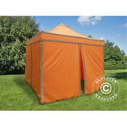 FleXtents PRO 3x3m "Arbetstlt" inkl 4st sidor, Orange Reflexiva