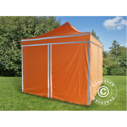 FleXtents PRO 3x3m "Arbetstlt" inkl 4st sidor, Orange Reflexiva