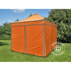 FleXtents PRO 3x3m "Arbetstlt" inkl 4st sidor, Orange Reflexiva