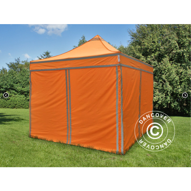 FleXtents PRO 3x3m "Arbetstlt" inkl 4st sidor, Orange Reflexiva