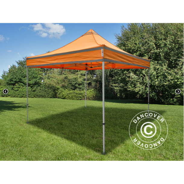 FleXtents PRO 3x3m "Arbetstlt" inkl 4st sidor, Orange Reflexiva