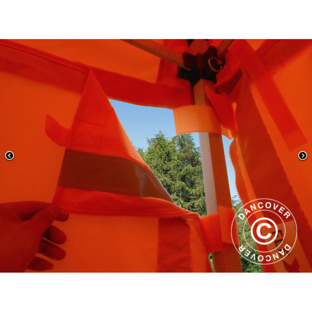 FleXtents PRO 3x3m "Arbetstlt" inkl 4st sidor, Orange Reflexiva