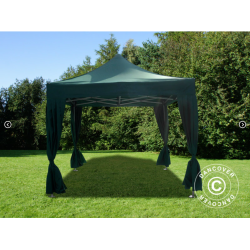 Flextents PRO 3x3m inkl. 4st dekorativa hrngardiner