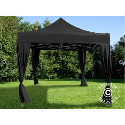 Flextents PRO 3x3m inkl. 4st dekorativa hrngardiner