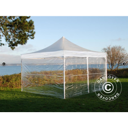 FleXtents PRO 3x3m PVC inkl 4st sidor, Transparent