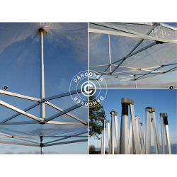 FleXtents PRO 3x3m PVC inkl 4st sidor, Transparent