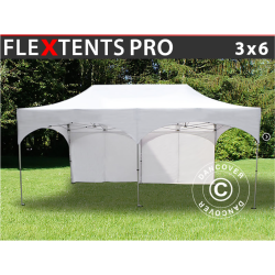 FleXtents PRO 3x6m "Arched" inkl 6st sidor, Vit
