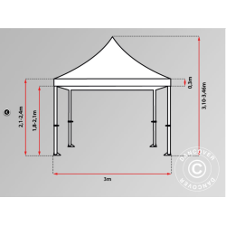 FleXtents PRO 3x6m "Peaked"