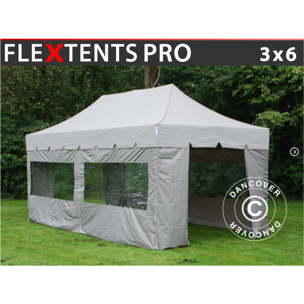 FleXtents PRO 3x6m "Peaked" inkl 6st sidor