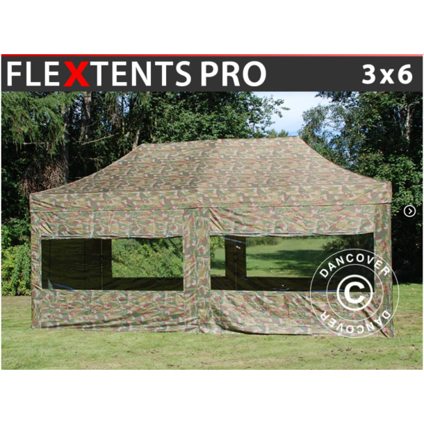 FleXtents PRO 3x6m inkl 6st sidovggar