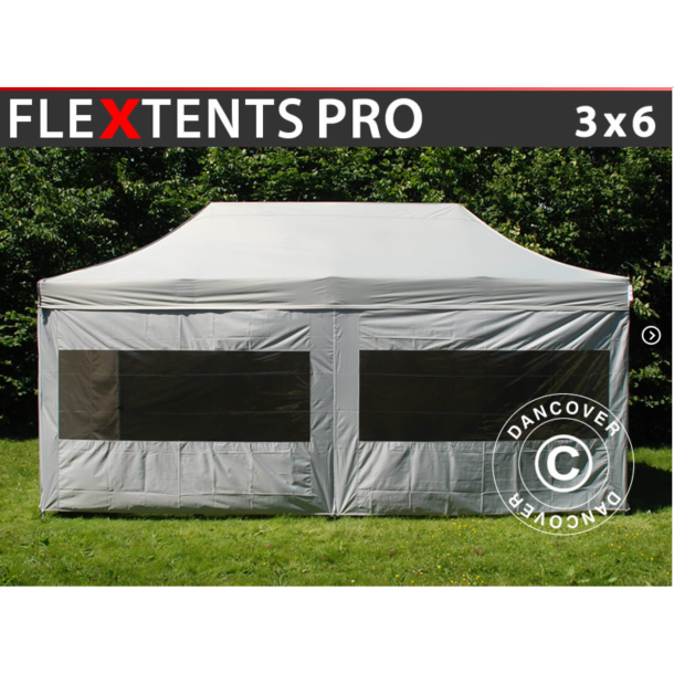 FleXtents PRO 3x6m inkl 6st sidovggar