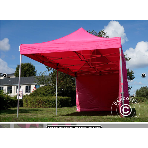 FleXtents PRO 3x6m inkl 6st sidovggar