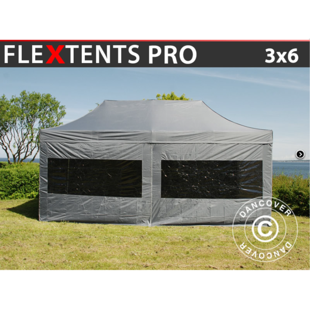 FleXtents PRO 3x6m inkl 6st sidovggar