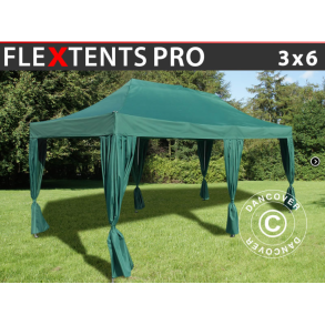 Flextents PRO 3x6m inkl. 6st dekorativa hrngardiner