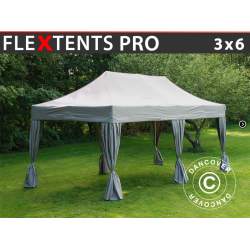 Flextents PRO 3x6m inkl. 6st dekorativa hrngardiner