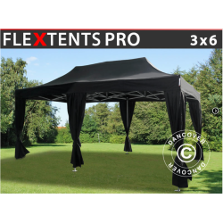 Flextents PRO 3x6m inkl. 6st dekorativa hrngardiner