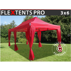 Flextents PRO 3x6m inkl. 6st dekorativa hrngardiner