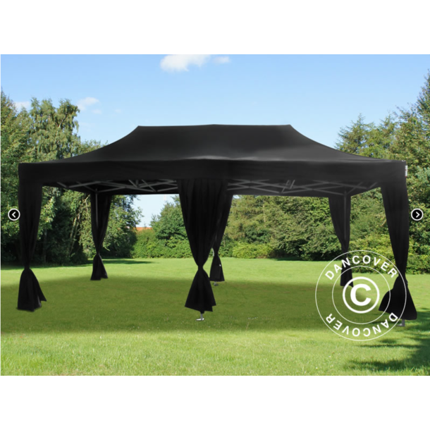 Flextents PRO 3x6m inkl. 6st dekorativa hrngardiner