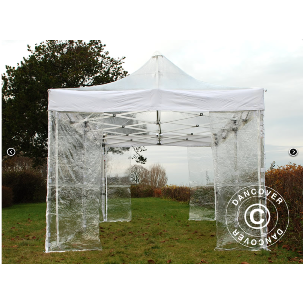 FleXtents PRO 3x6m PVC inkl 6st sidor, Transparent