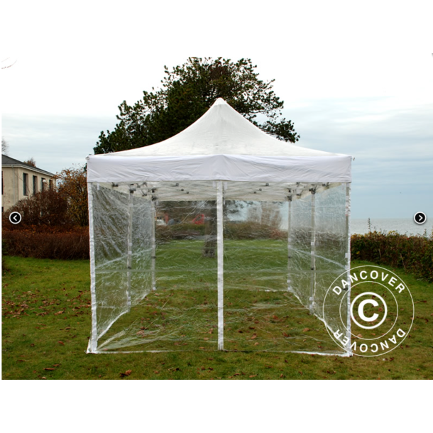 FleXtents PRO 3x6m PVC inkl 6st sidor, Transparent