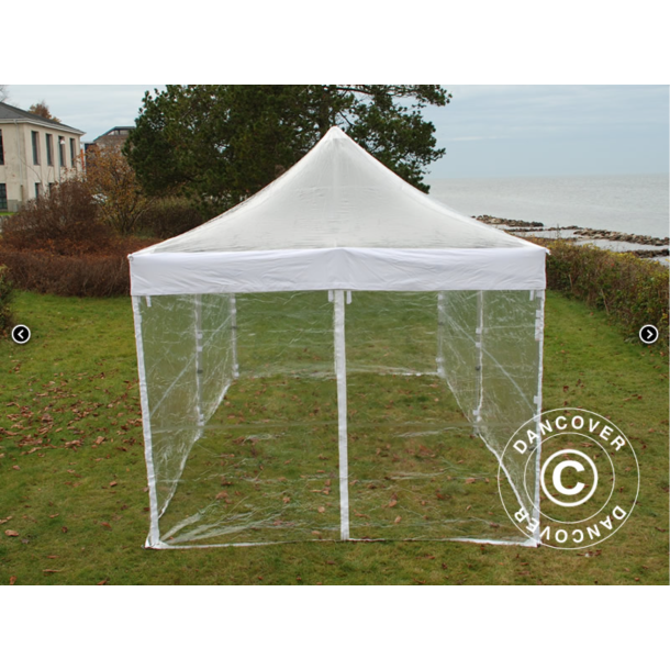 FleXtents PRO 3x6m PVC inkl 6st sidor, Transparent