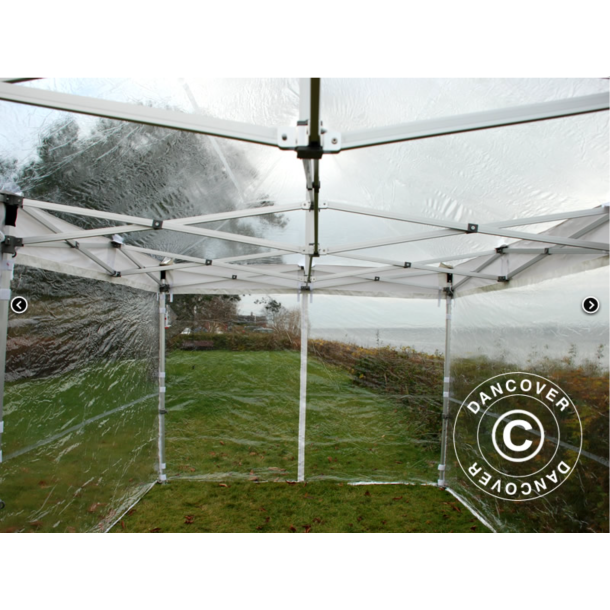 FleXtents PRO 3x6m PVC inkl 6st sidor, Transparent