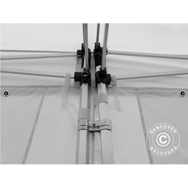 FleXtents PRO 4x12m inkl 12st sidovggar, Vit