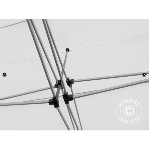 FleXtents PRO 4x12m inkl 12st sidovggar, Vit