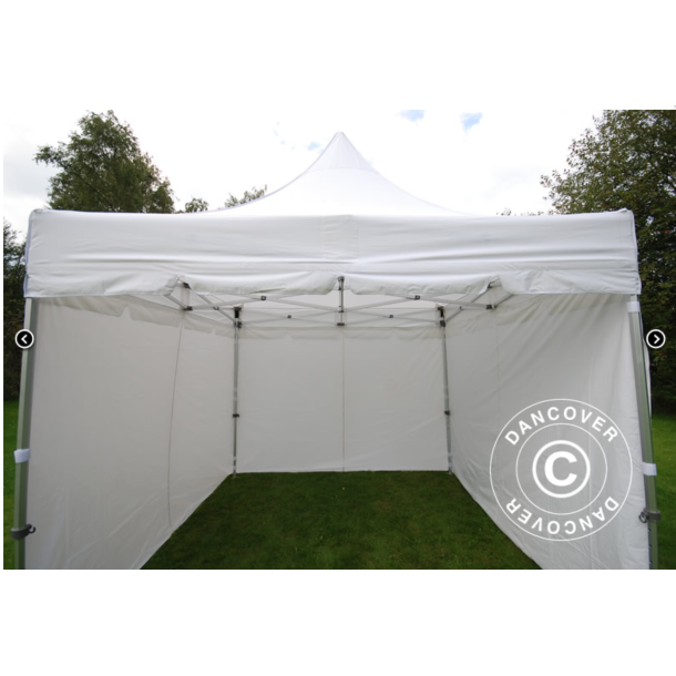FleXtents PRO 4x4m "Peak Pagoda" inkl 4st sidor, Vit
