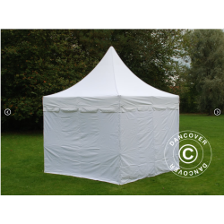FleXtents PRO 4x4m "Peak Pagoda" inkl 4st sidor, Vit