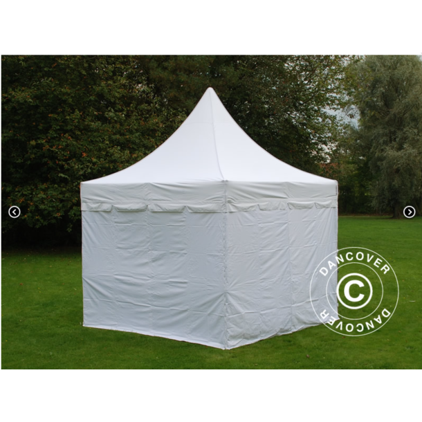 FleXtents PRO 4x4m "Peak Pagoda" inkl 4st sidor, Vit