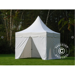 FleXtents PRO 4x4m "Peak Pagoda" inkl 4st sidor, Vit