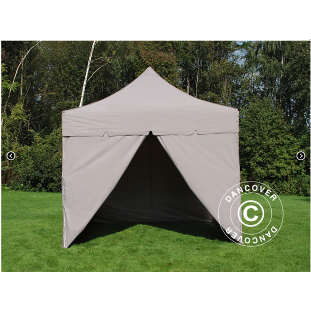 FleXtents PRO 4x4m "Peaked" inkl 4st sidor, Latte