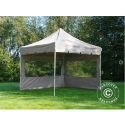 FleXtents PRO 4x4m "Peaked" inkl 4st sidor, Latte