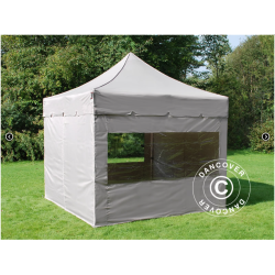 FleXtents PRO 4x4m "Peaked" inkl 4st sidor, Latte