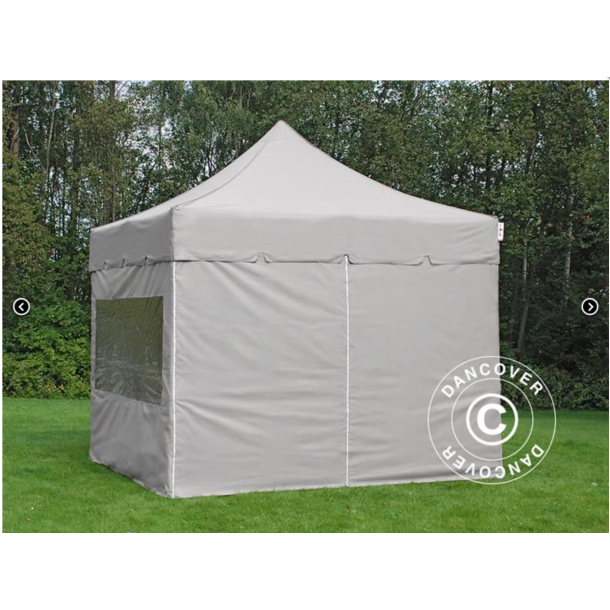 FleXtents PRO 4x4m "Peaked" inkl 4st sidor, Latte