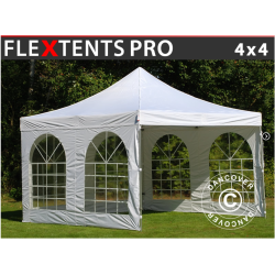 FleXtents PRO 4x4m "Vintage" inkl 4st sidor, Vit