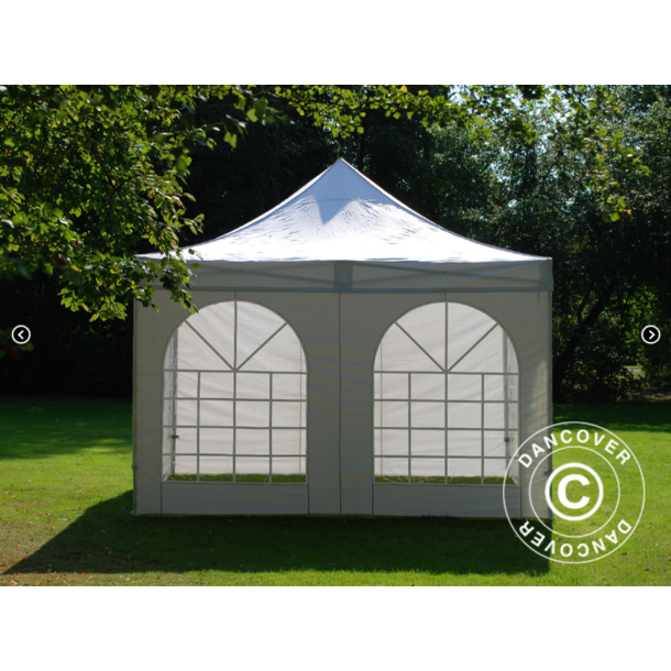 FleXtents PRO 4x4m "Vintage" inkl 4st sidor, Vit