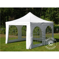 FleXtents PRO 4x4m "Vintage" inkl 4st sidor, Vit