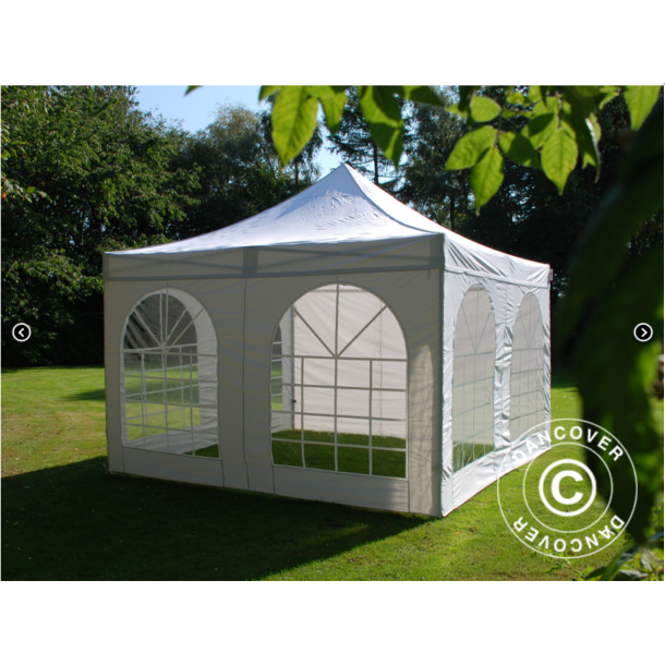 FleXtents PRO 4x4m "Vintage" inkl 4st sidor, Vit