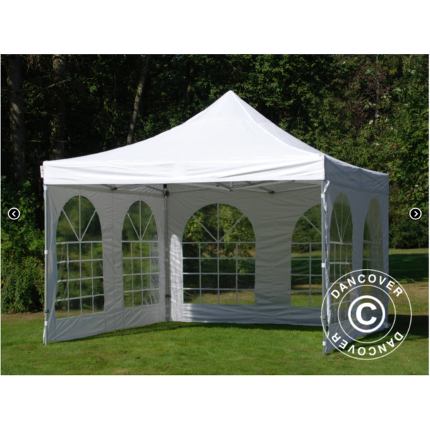 FleXtents PRO 4x4m "Vintage" inkl 4st sidor, Vit