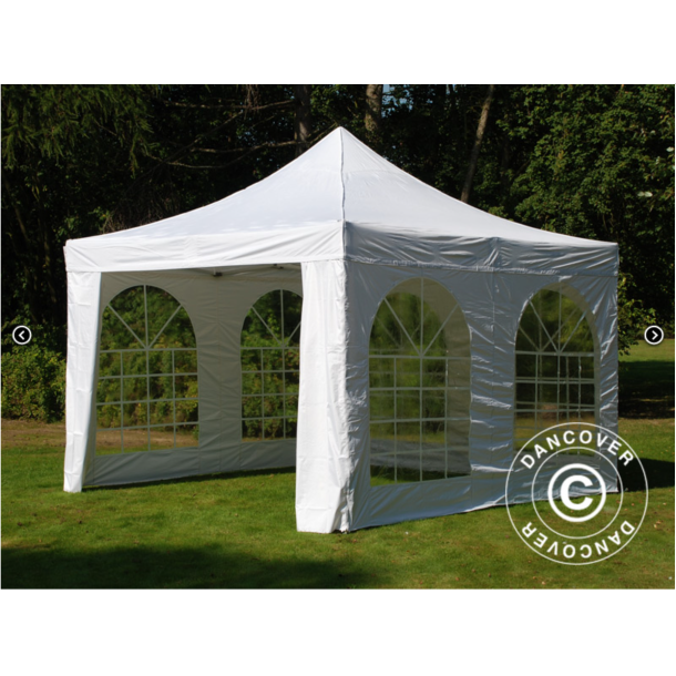 FleXtents PRO 4x4m "Vintage" inkl 4st sidor, Vit