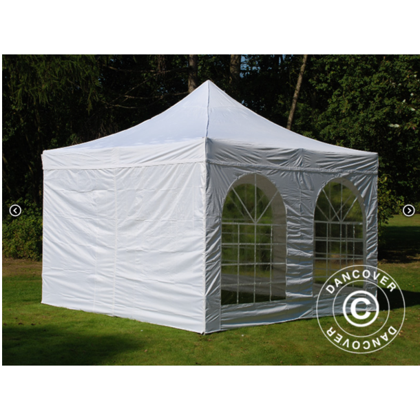 FleXtents PRO 4x4m "Vintage" inkl 4st sidor, Vit